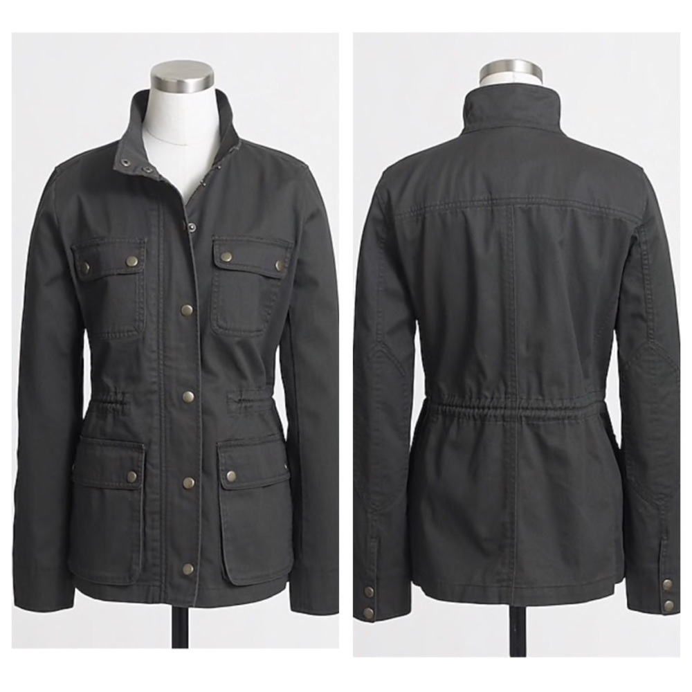 J Crew Boyfriend Field Jacket Moss Green Sz XXS